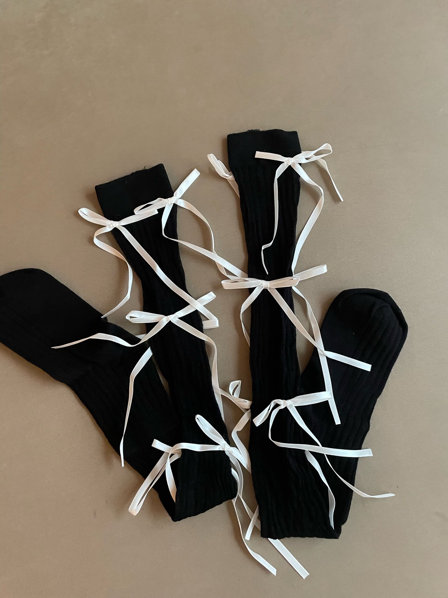 Balletcore Ribbon Tie Knee-High Socks